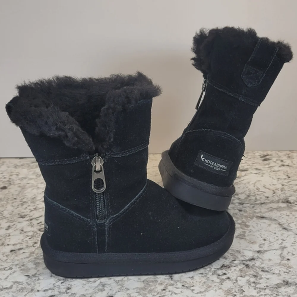 UGG‎ All Suede Black Boots Toddler Girl Size 9
